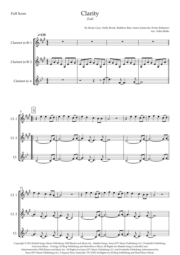 Clarity (arr. Fabio Britto)