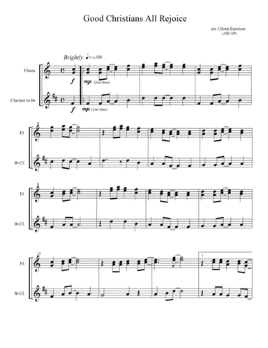 Good Christians All Rejoice (arr. Glenn Eernisse)
