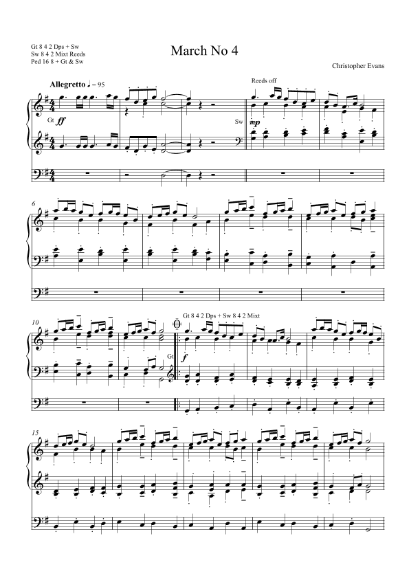 March No. 4 for Organ