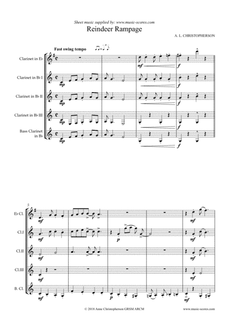 Reindeer Rampage - Clarinet Quintet