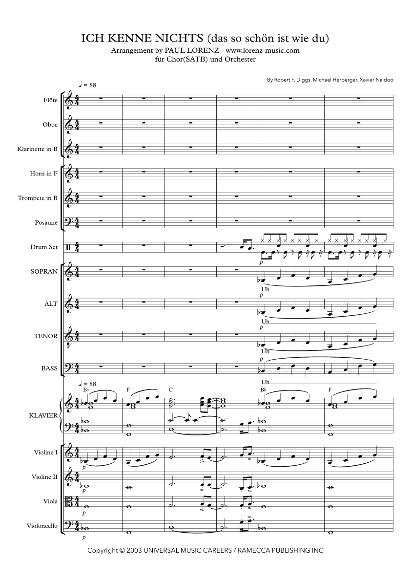 Ich Kenn Nichts (arr. Paul Lorenz)