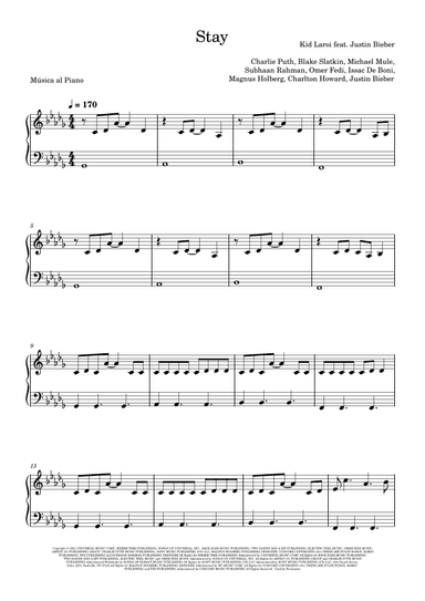 Stay (arr. Música al Piano)