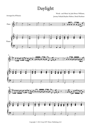 Daylight (arr. BTmusic)