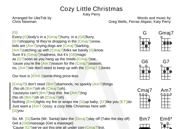 Cozy Little Christmas (arr. UkeTok)