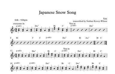 Snow (yuki) (arr. Nathan Kersey-Wilson)
