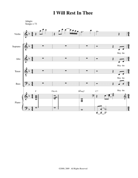 I Will Rest In Thee (Solos and SATB) (arr. Stephen DeCesare)