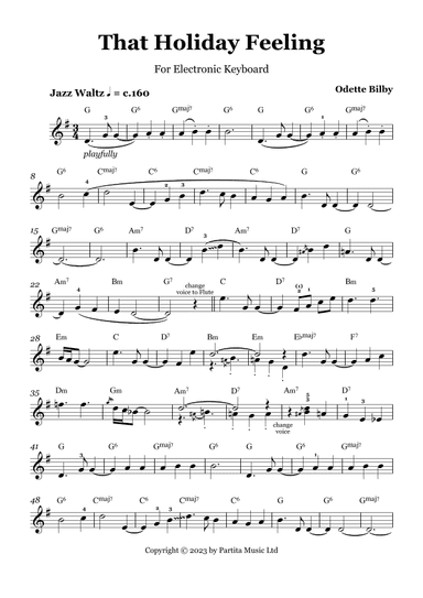 That Holiday Feeling (Electronic Keyboard Solo Grade 3-4)