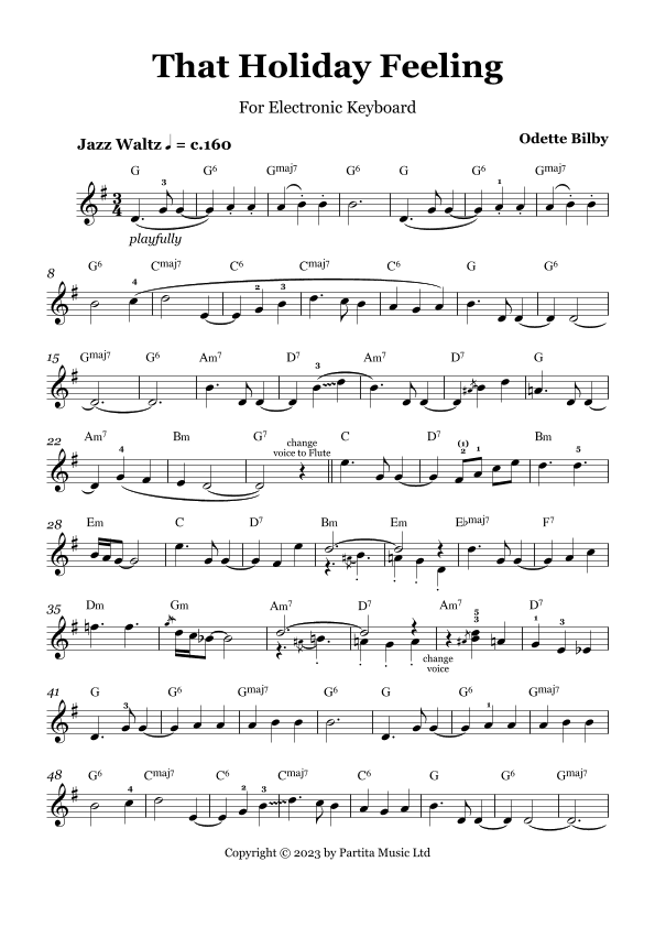 That Holiday Feeling (Electronic Keyboard Solo Grade 3-4)
