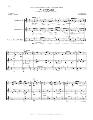 Wexford Carol (arr. Will Stewart)