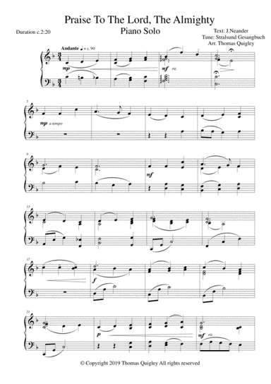 Praise To The Lord, The Almighty (arr. Thomas Quigley)