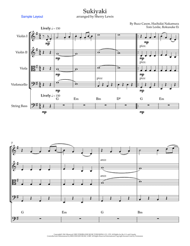 Sukiyaki (arr. Sherry Lewis)