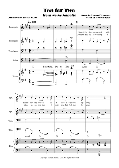 Tea For Two (arr. Jhonata Lino)