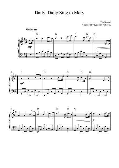Daily, Daily Sing to Mary (arr. Kaiserin Rebecca)