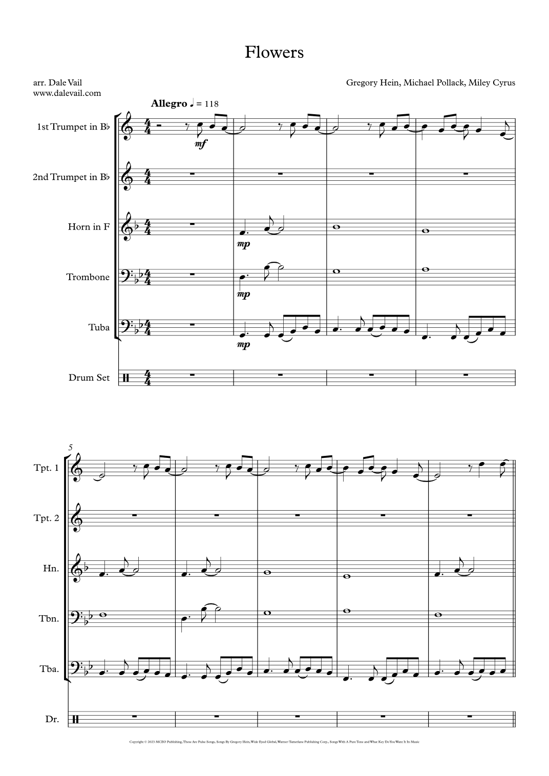 Flowers (arr. Dale Vail)