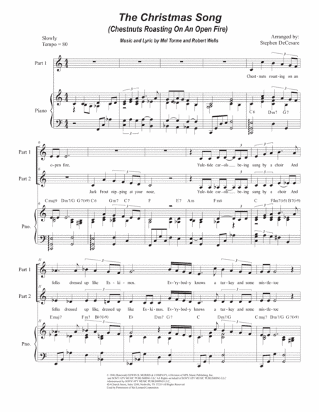 The Christmas Song (Chestnuts Roasting On An Open Fire) (arr. Stephen DeCesare)