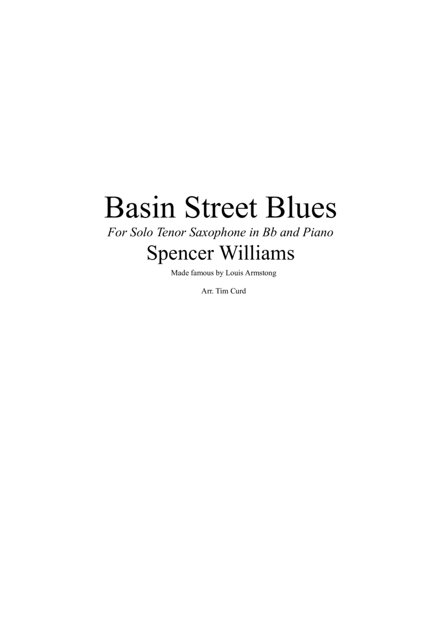 Basin Street Blues (arr. Tim Curd)
