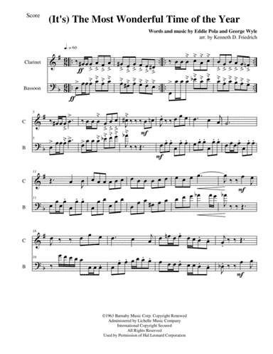 The Most Wonderful Time Of The Year (arr. Kenneth D. Friedrich)