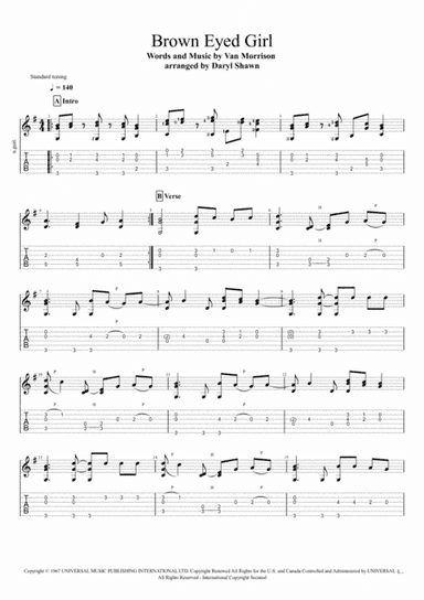 Brown Eyed Girl (arr. Daryl Shawn)
