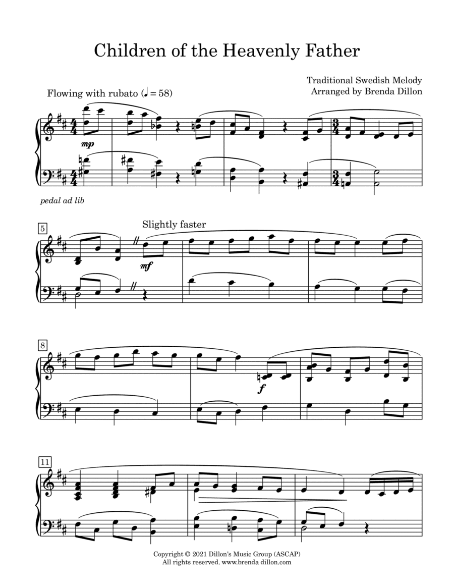 Children of the Heavenly Father (arr. Brenda Dillon)