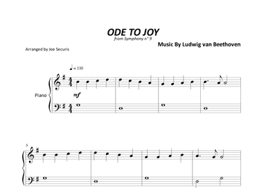 Ode To Joy (arr. Joe Securis)