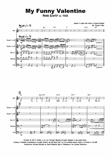 My Funny Valentine (arr. Thomas H. Graf)