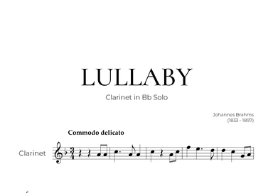Lullaby (Clarinet Solo) - Johannes Brahms (arr. Pedro Merendi)