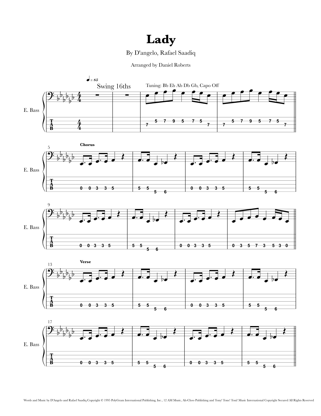 Lady (arr. Daniel Roberts)