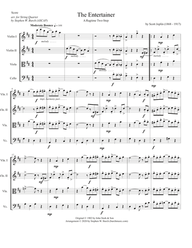 The Entertainer (arr. Stephen W. Burch (ASCAP))