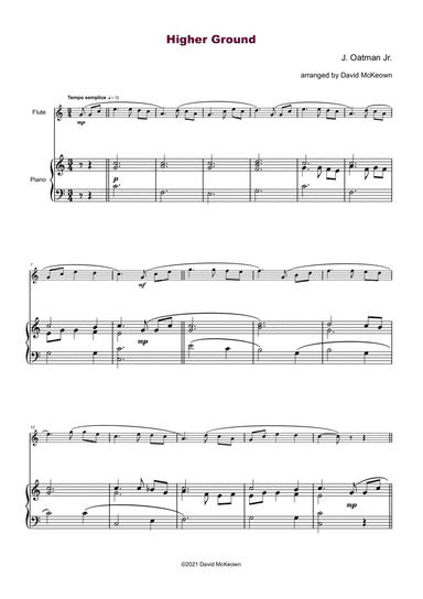 Higher Ground, Gospel Hymn for Flute and Piano (arr. David McKeown)