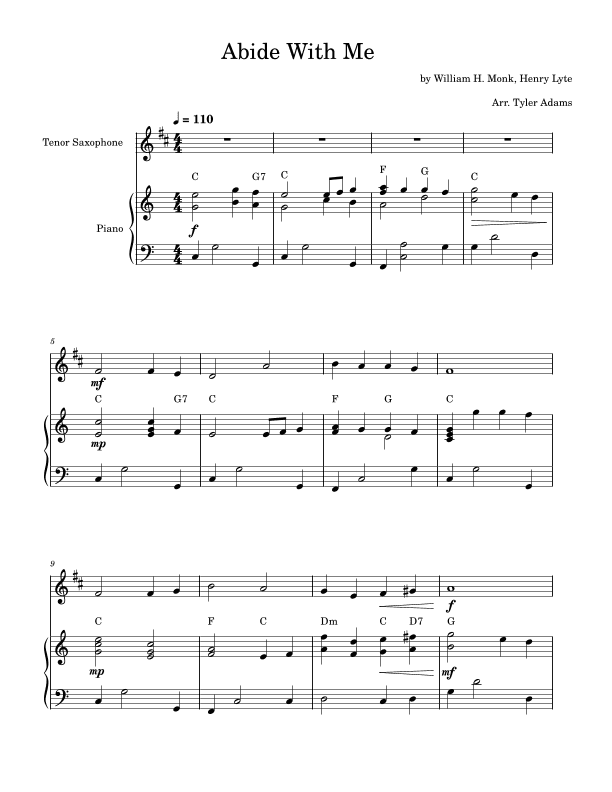 Abide With Me (arr. Tyler Adams)