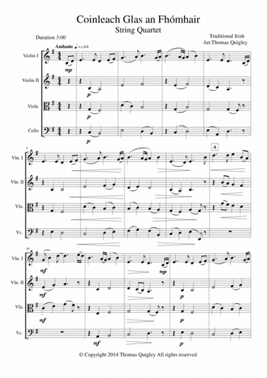 Coinleach Glas an Fhómhair (arr. Thomas Quigley)