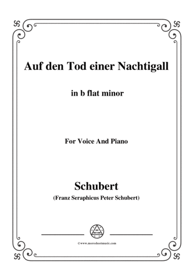 Schubert-Auf den Tod einer Nachtigall,in b flat minor,for Voice&Piano (arr. MSM)