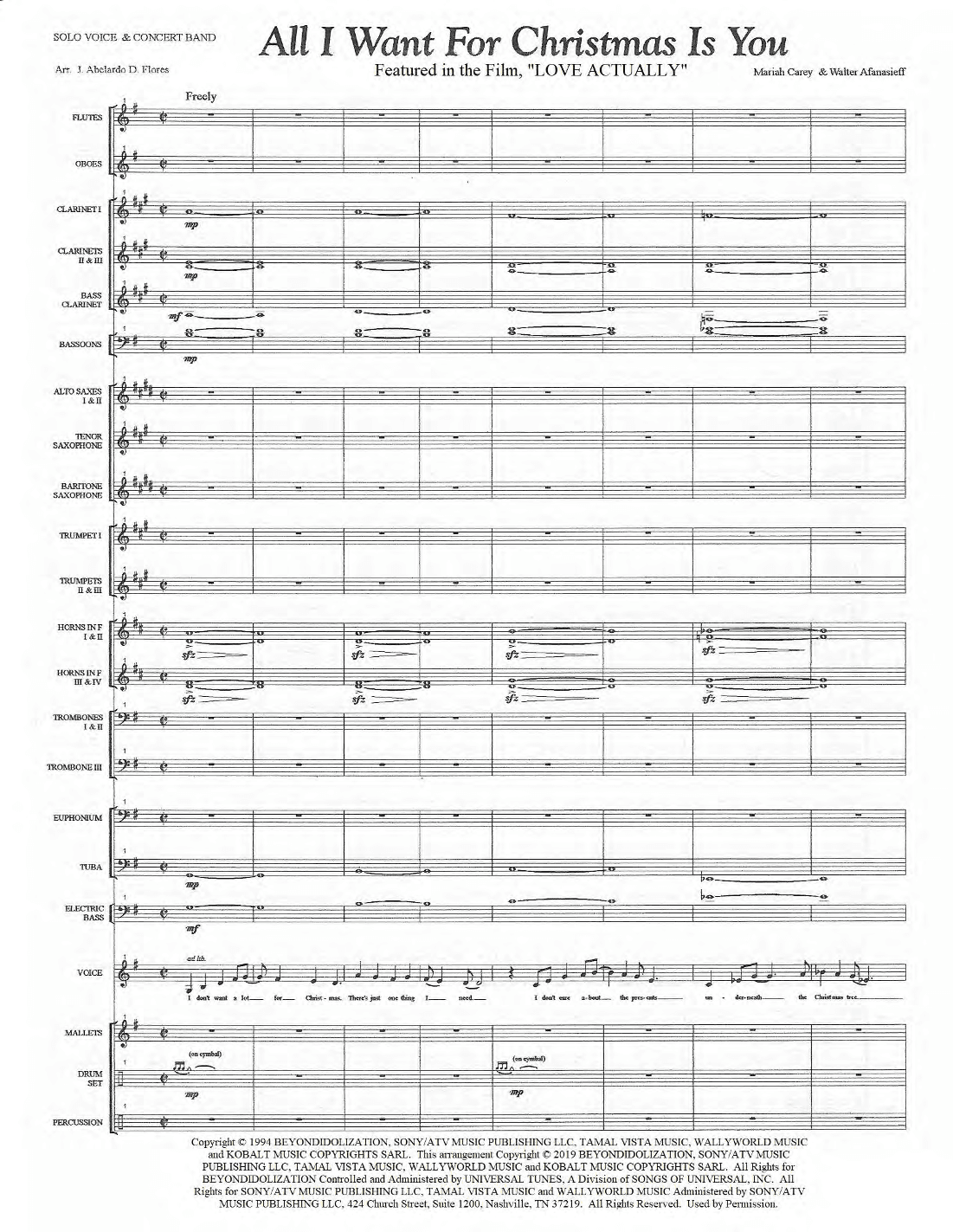 All I Want For Christmas Is You (arr. J. Abelardo D. Flores)