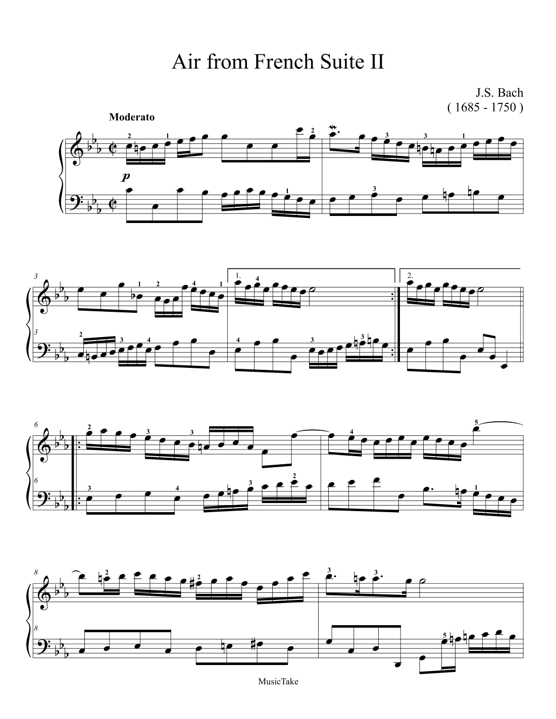Bach Air from French Suite II (arr. Ben Choupak)