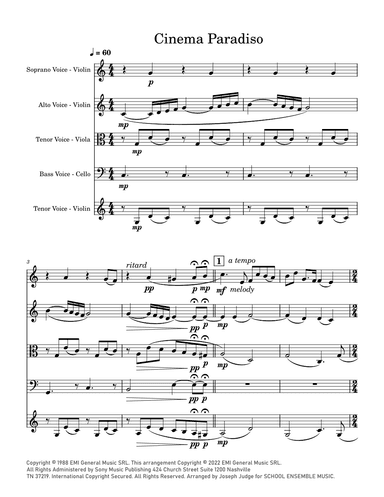 Cinema Paradiso (arr. Joseph Judge)