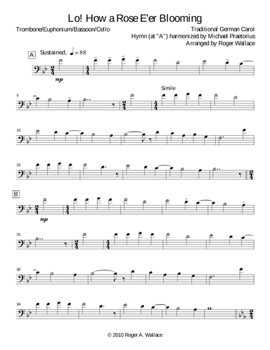 Lo! How a Rose E'er Blooming (arr. Roger Wallace)