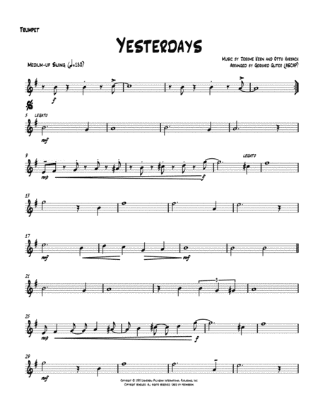Yesterdays (arr. Gerhard Guter)