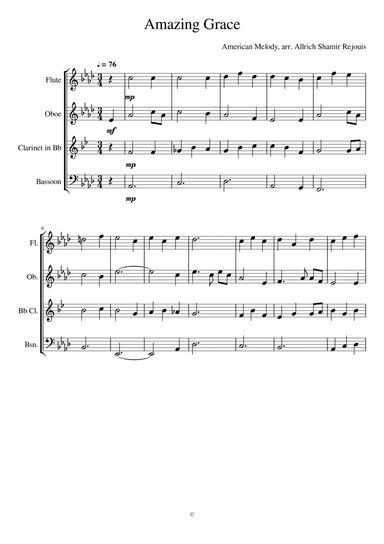 Amazing Grace (arr. Allrich Shamir Rejouis)