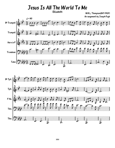 Jesus Is All The World To Me (Brass Quintet) (arr. Joseph Pugh)