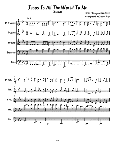Jesus Is All The World To Me (Brass Quintet) (arr. Joseph Pugh)
