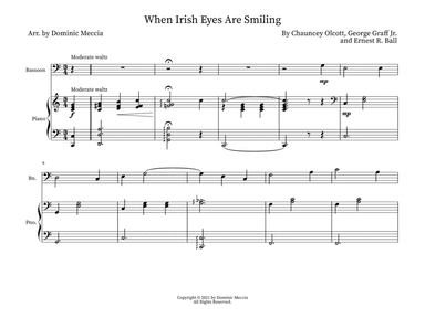 When Irish Eyes Are Smiling (arr. Dominic Meccia)