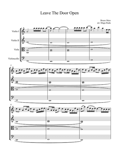 Leave The Door Open (arr. Mugu Radu)