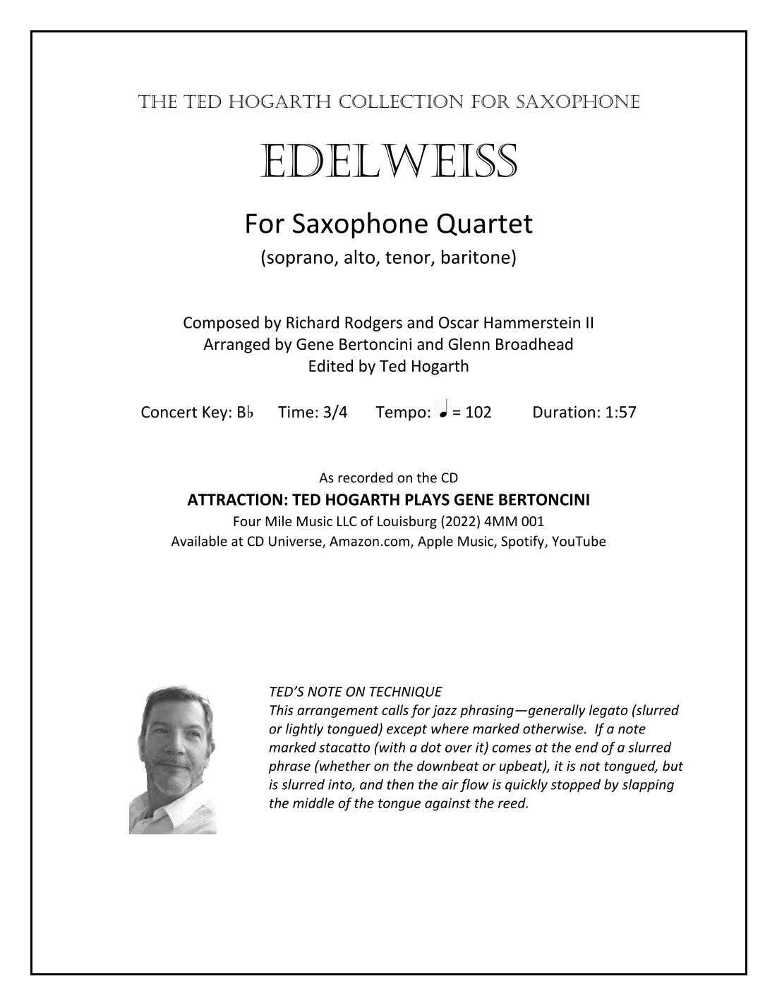 Edelweiss (arr. Gene Bertoncini and Glenn Broadhead)