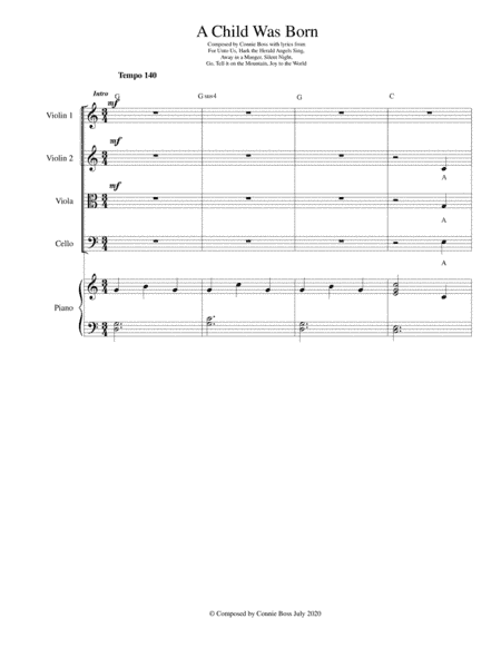 A Child Was Born - Christmas Strings and piano