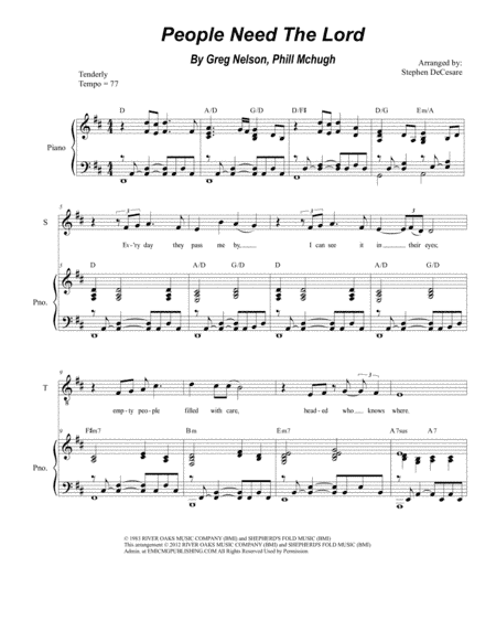 People Need The Lord (arr. Stephen DeCesare)