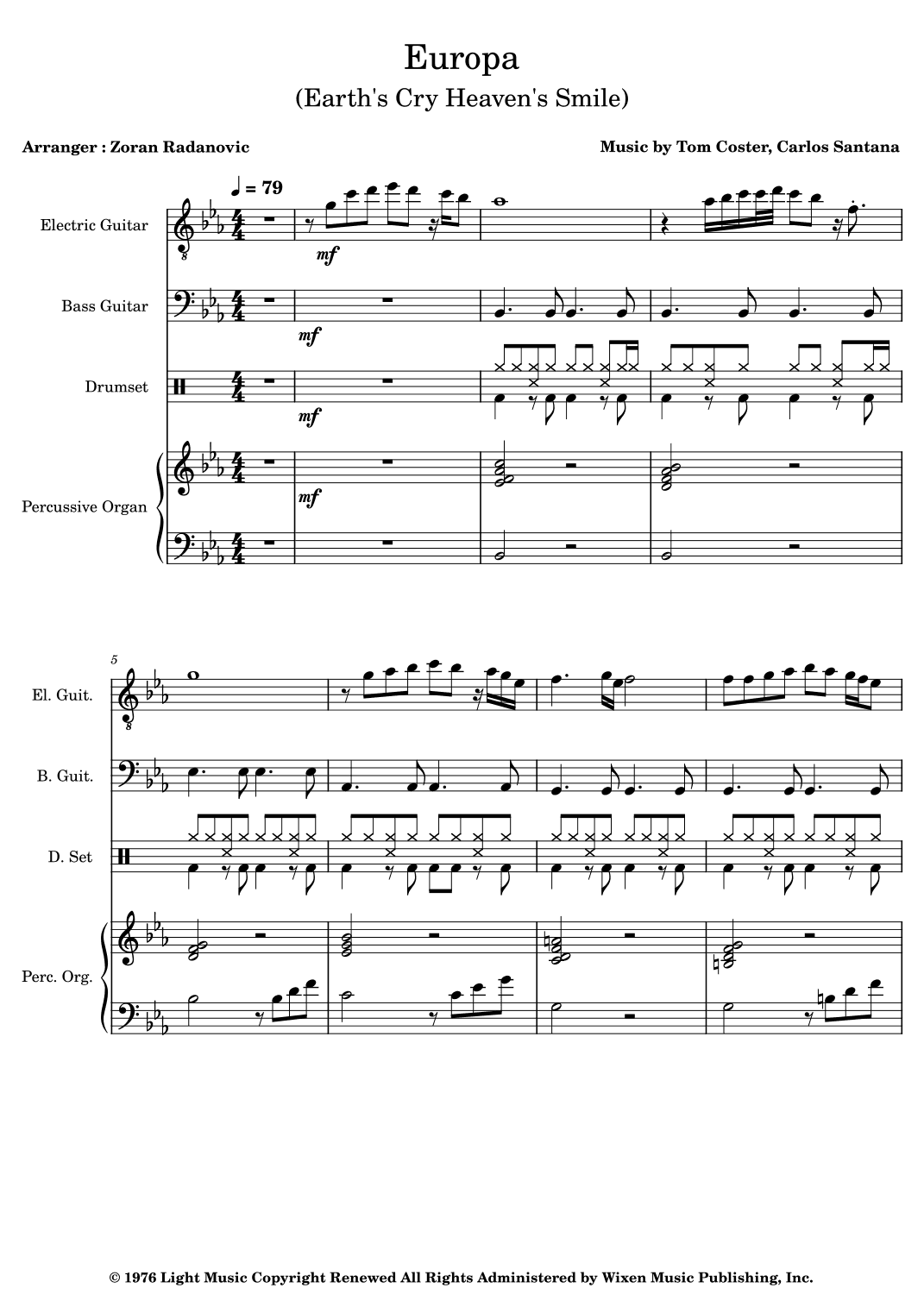 Europa (arr. Zoran Radanovic)