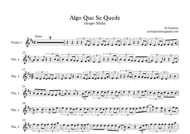Algo que se quede - Grupo Niche (arr. Sr. Guaima)