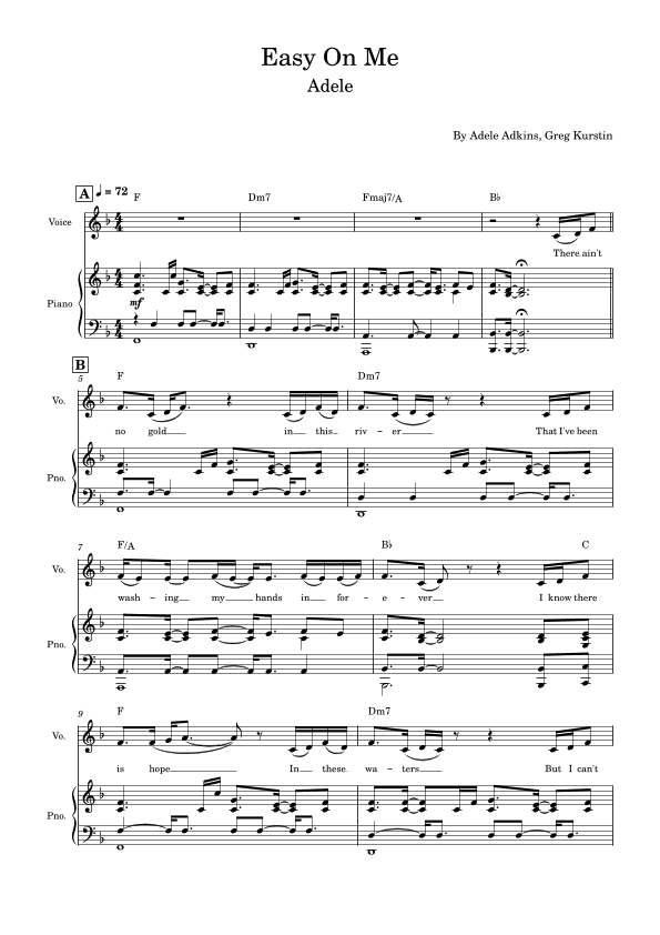 Easy On Me (arr. poon)
