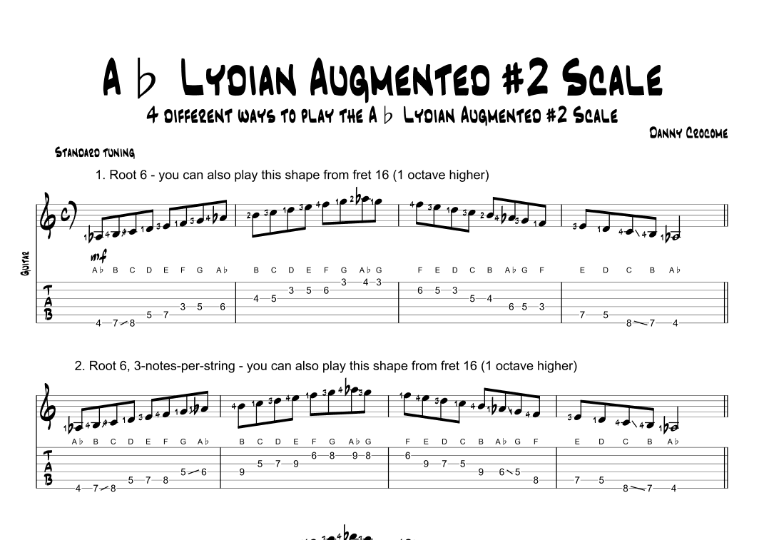 Ab Lydian Augmented #2 Scale (4 Ways to Play)