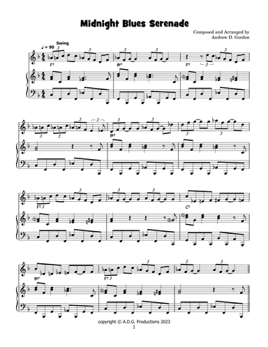 Midnight Blues Serenade For Flute and Piano
